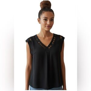 Daniel Rainn Black Sleeveless Top